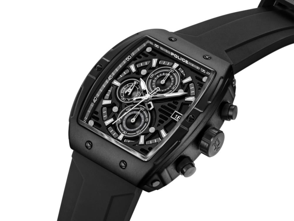 Police Connector Quartz Watch, 46 mm, Black, PEWGO0000702