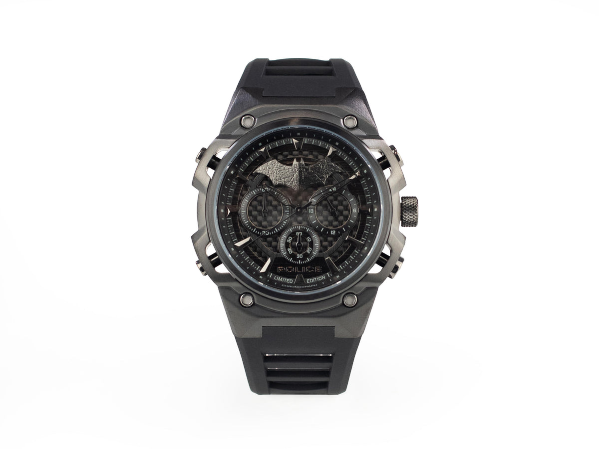 Police Crusader Quartz Watch & Batarang Bracelet Set Limited Ed. PEWGQ0089901