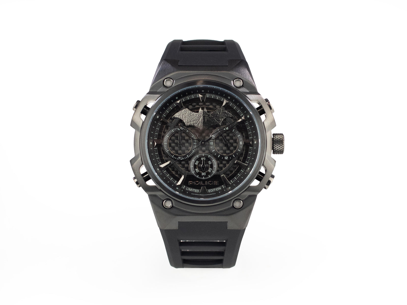 Police Crusader Quartz Watch & Batarang Bracelet Set Limited Ed. PEWGQ0089901