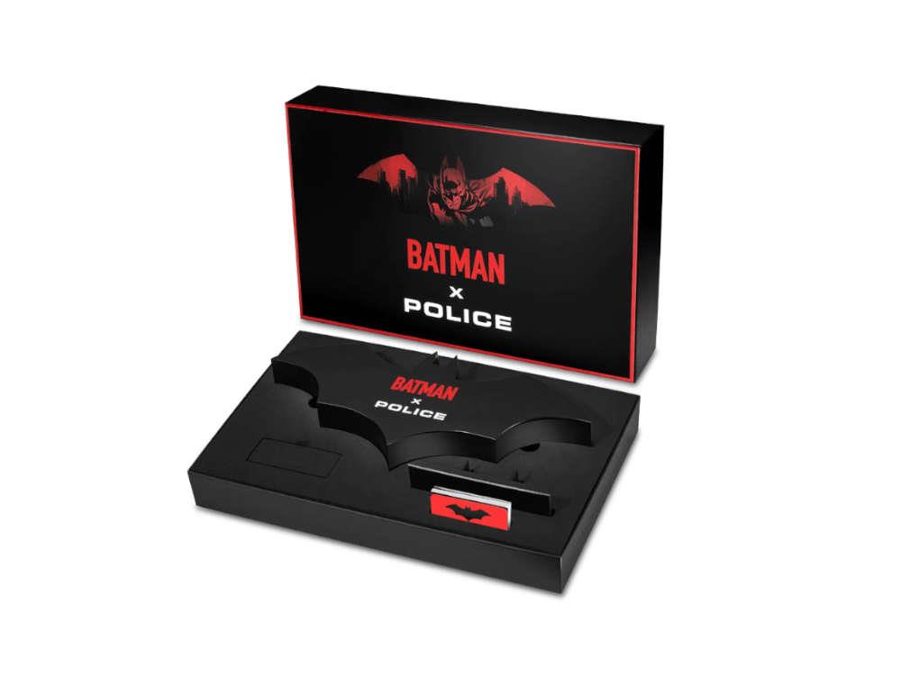 Police Crusader Quartz Watch & Batarang Bracelet Set Limited Ed. PEWGQ0089901