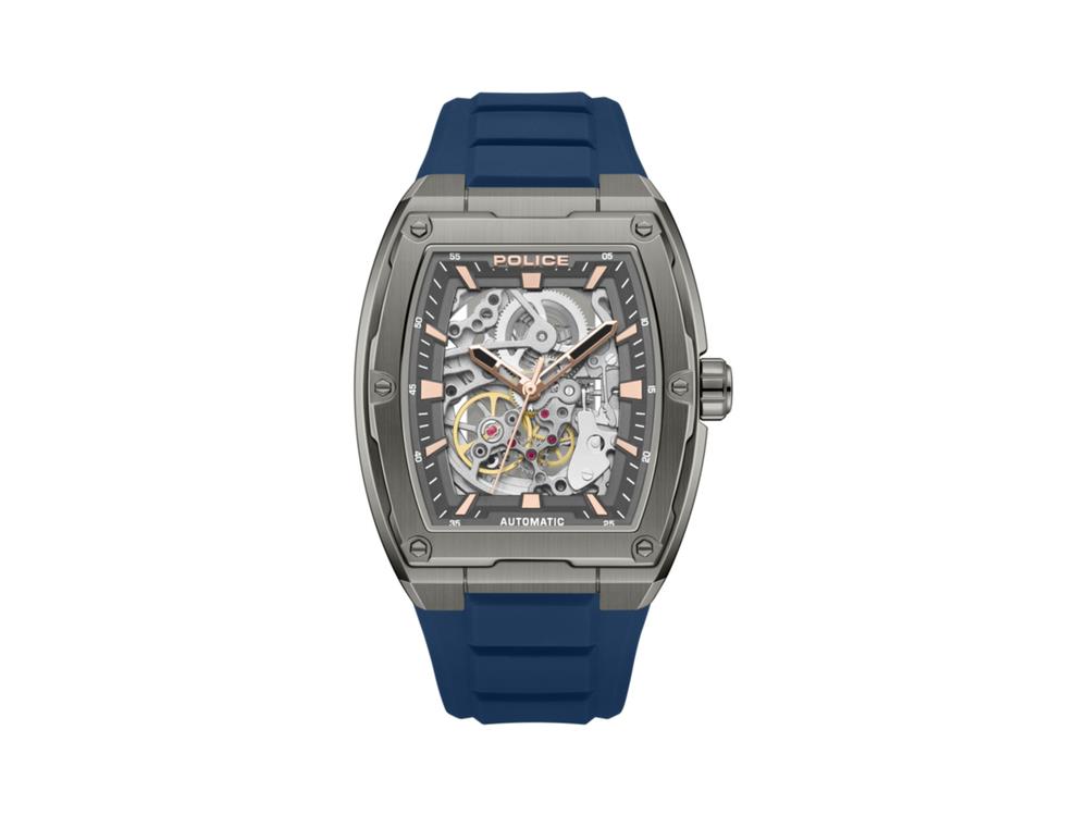 Police Skeletor Automatic Watch, 42 mm, Grey, PEWGR0000902
