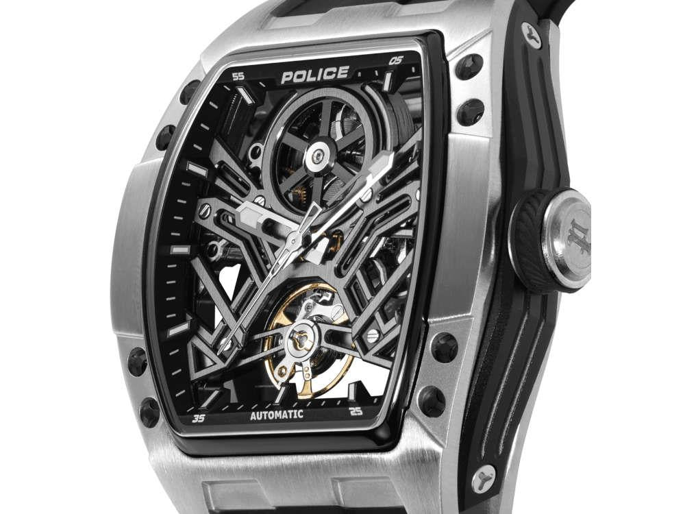 Police Tampa Automatic Watch, 42 mm, Black, PEWGR0082102