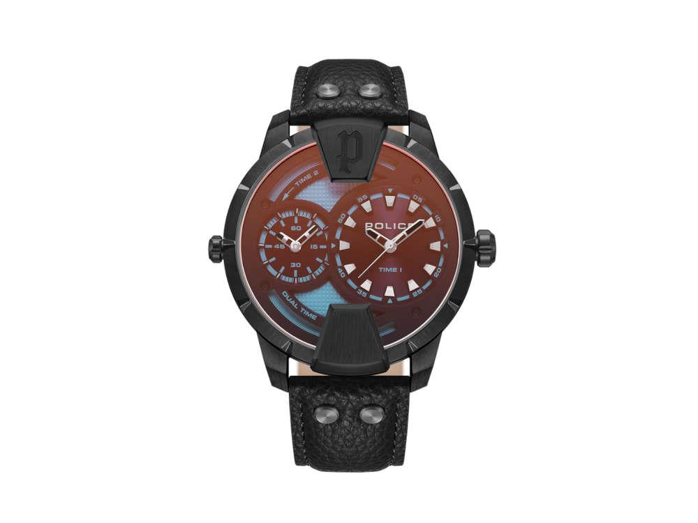 Police Huntley Quartz Watch, PVD, 48 mm, Black, PEWJA0022001
