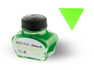 Pelikan Ink Bottle for M205, 30ml., Fluorescent Green, Crystal