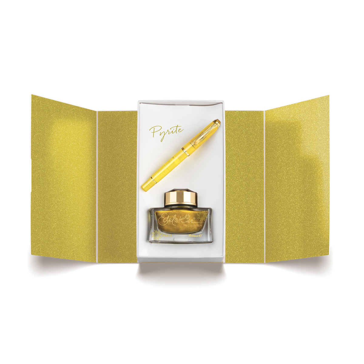 Set Pelikan M200 Pyrite Fountain Pen + Ink, Special edition, 828772