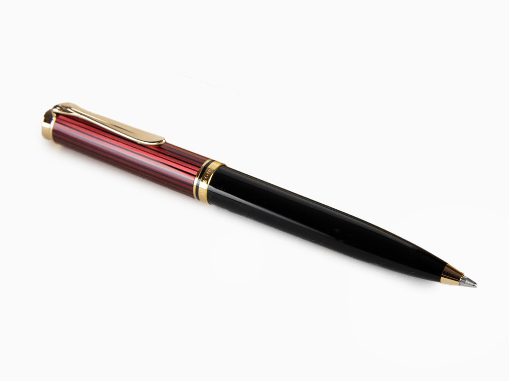 Pelikan K600 Ballpoint pen, Black and red, Gold trim, 928937