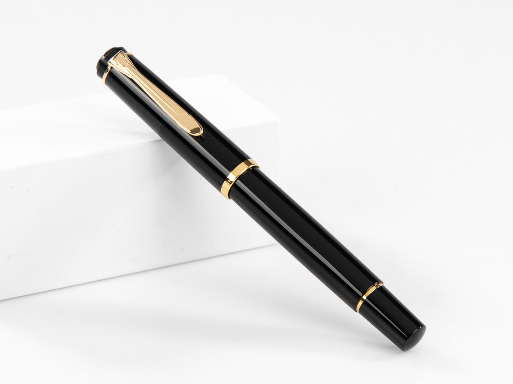 Pelikan 984195 - vulpen lijn M200 Classic, gemarmerd/zwart, details van 24 karaat goud, veer van roestvrij staal, maat M Pelikan 984195 - vulpen lijn M200 Classic, gemarmerd/zwart, details van 24 karaat goud, veer van roestvrij staal, maat M