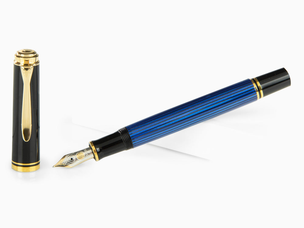 Pelikan Fountain Pen Souverän M400 Black Blue 14k Gold Nib, 994947