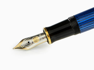 Pelikan Fountain Pen Souverän M400 - Black & Blue - 14k Gold Nib, 994947