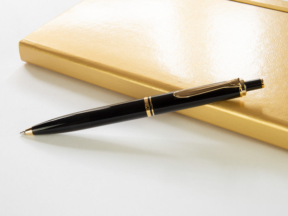 Pelikan K400 Ballpoint pen, Black Resin, Gold trim, 987784
