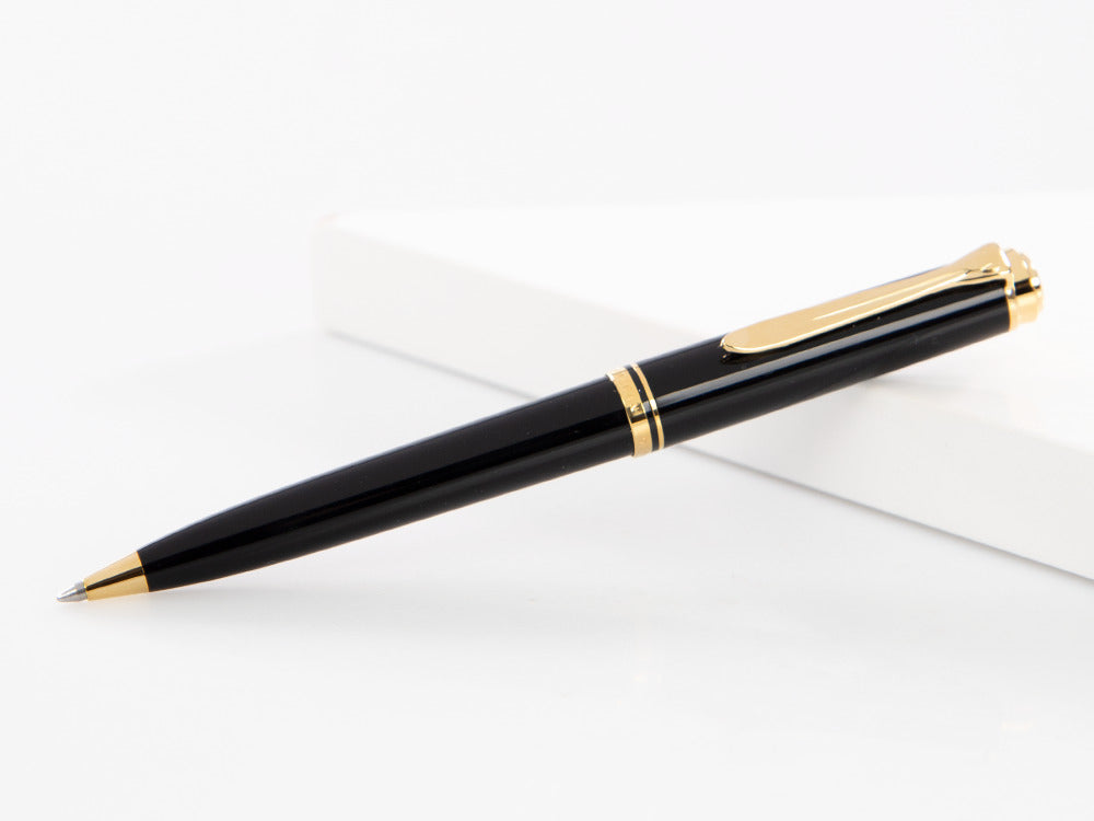 Pelikan K800 Ballpoint pen, Black Resin, Gold trim, 996983