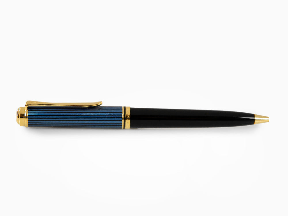 Pelikan K800 Ballpoint pen, Black and blue, Gold trim, 987842