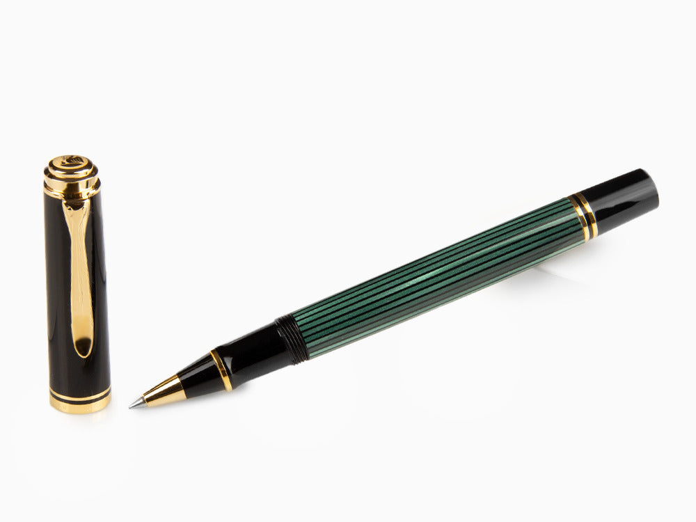 Pelikan Rollerball Pen Souverän R400, Black/Green, 997494