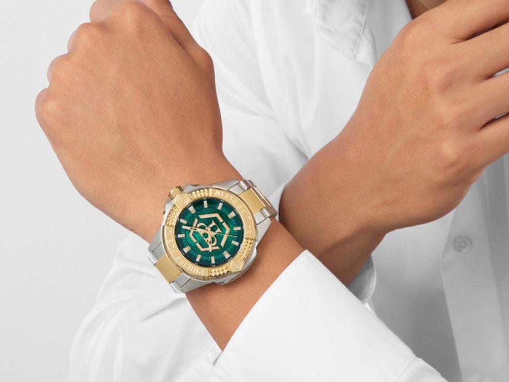 Philipp Plein Majesty Quartz Watch, Green, 45 mm, Mineral crystal, PWBHA0626