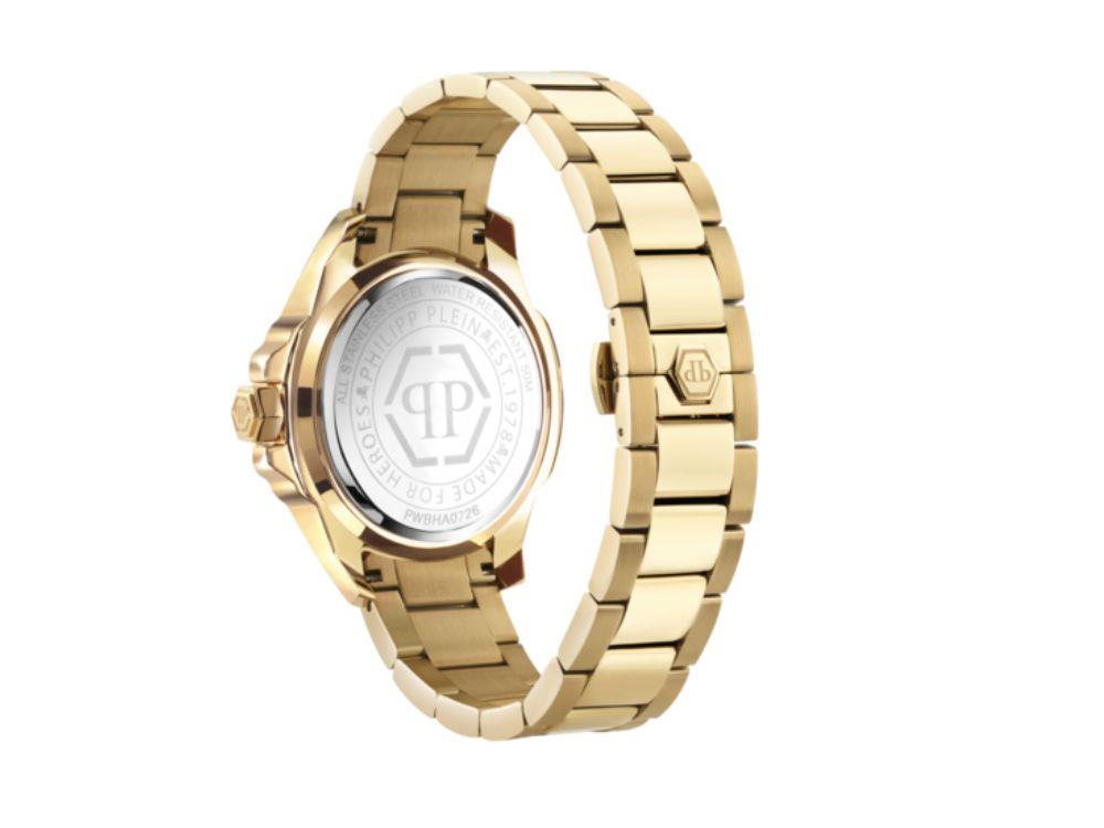 Philipp Plein Majesty Quartz Watch, golden, 45 mm, Mineral crystal, PWBHA0726