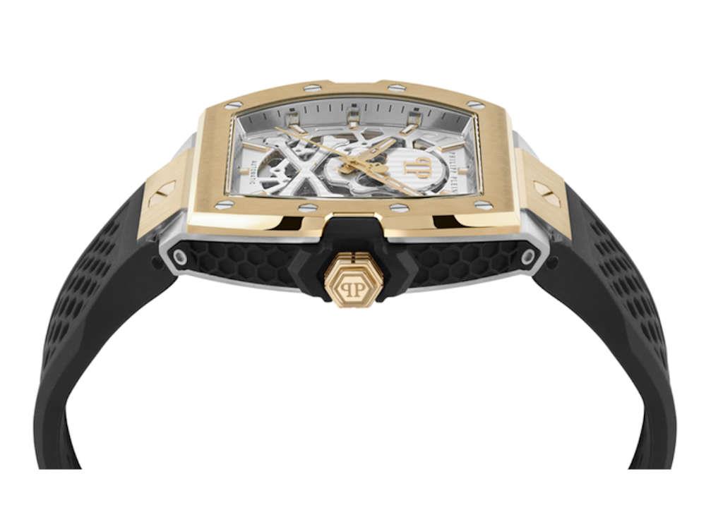 Philipp Plein The Skeleton 2.0 Automatic Watch, Gold IP, 44mm, PWJFA0825