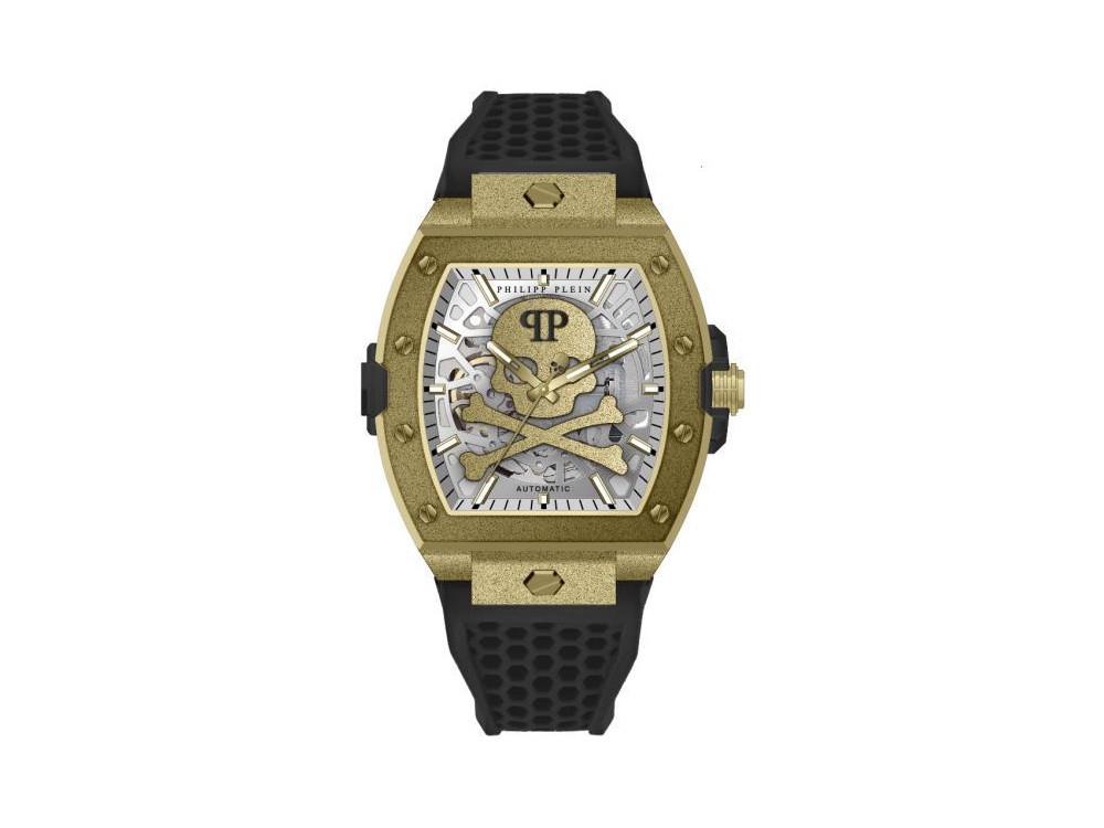 Philipp Plein The Skeleton Frosted Automatic Watch, Golden, 44 mm, PWJFA1025