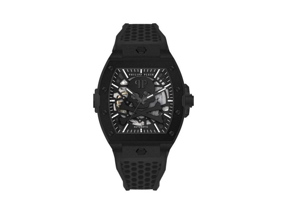 Philipp Plein The Skeleton Frosted Automatic Watch, Black, 44 mm, PWJFA1125