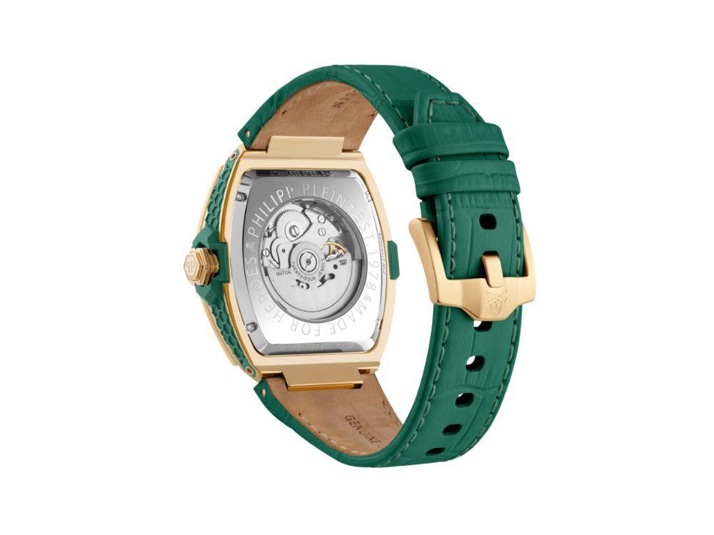 Philipp Plein The Skeleton Baguetes  Automatic Watch, Green, 44 mm, PWJHA0226