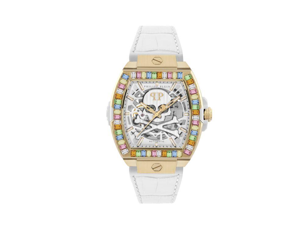 Philipp Plein The Skeleton Baguettes Automatic Watch, White, PWJHA0326