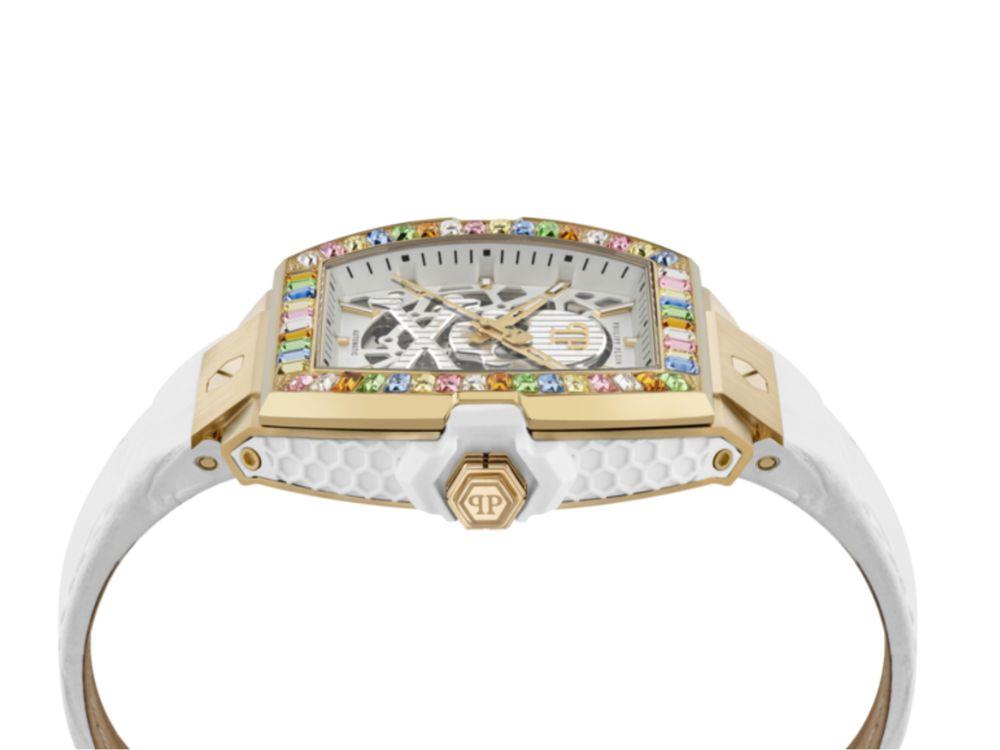 Philipp Plein The Skeleton Baguettes Automatic Watch, White, PWJHA0326