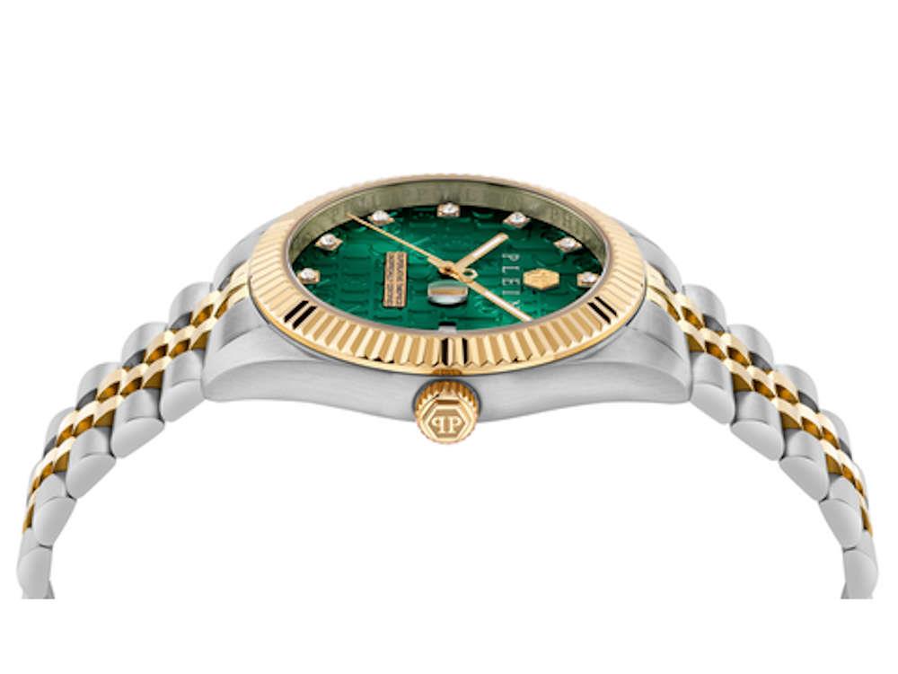 Philipp Plein Superlative Date Quartz Watch, Green, 41 mm, PWMFA0325