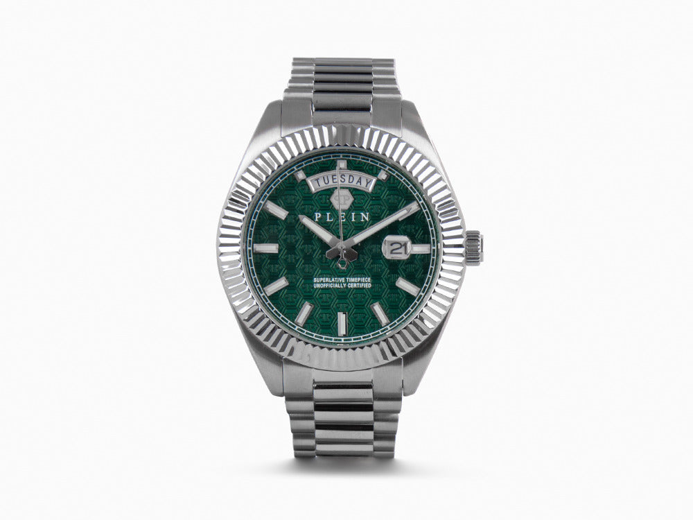 Philipp Plein Date Superlative Quartz Watch Green 42 mm PWPNA0124 Iguana Sell UK