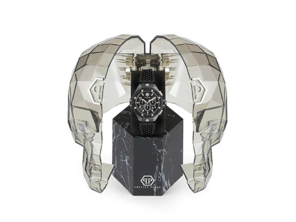 Philipp Plein Chrono Royal Quartz Watch, PVD, Black, 46 mm, PWPRA0524