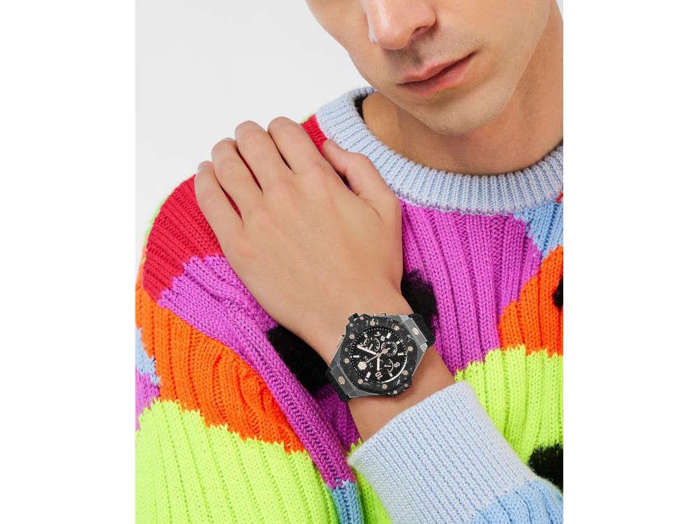 Philipp Plein Chrono Royal Quartz Watch, PVD, Black, 46 mm, PWPRA0524