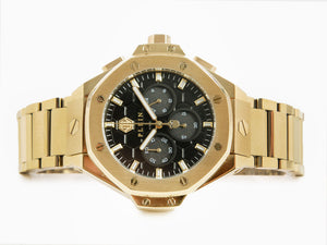 Philipp Plein Plein Chrono Royal Quartz Watch, PVD Gold, Black, 42 mm, PWPSA0424