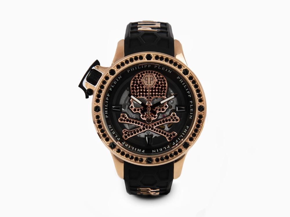 Philipp Plein Rich Automatic Watch, PVD Gold, Black, 46 mm, PWUAA0323