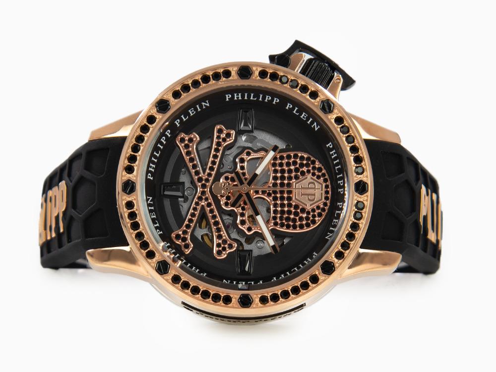 Philipp Plein Rich Automatic Watch, PVD Gold, Black, 46 mm, PWUAA0323