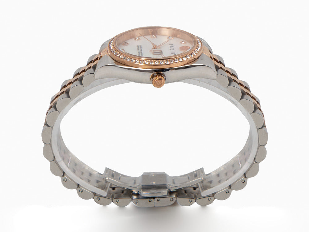 Philipp Plein Date Superlative Quartz Watch, Rose Gold, White, 34 mm, PWYAA0223