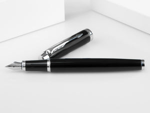 Parker IM Fountain Pen, Lacquer, Chrome Trim, Black, 1931651