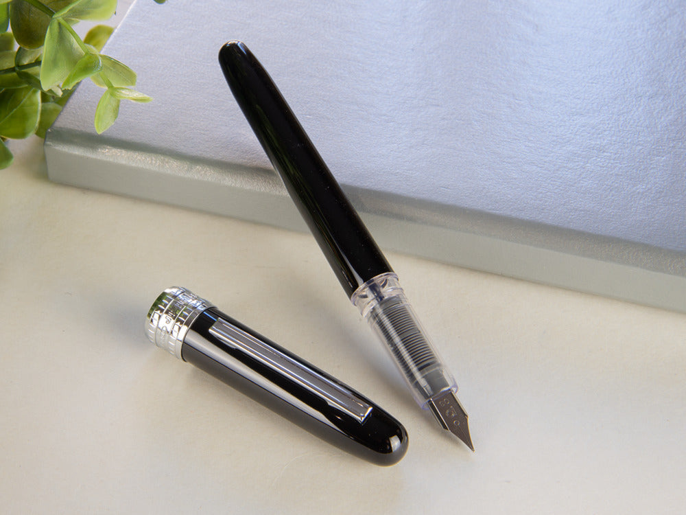 Platinum Plaisir Fountain Pen, Anodized aluminium, Black, PGB-1000-1