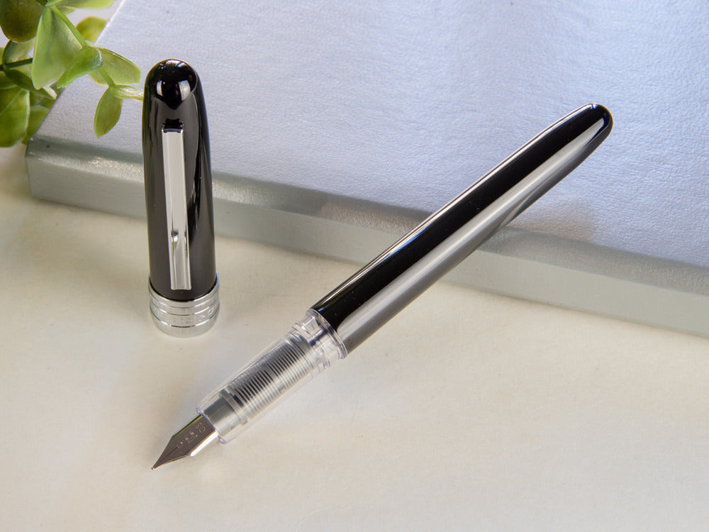 Platinum Plaisir Fountain Pen, Anodized aluminium, Black, PGB-1000-1