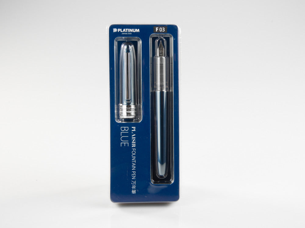 Platinum Plaisir Fountain Pen, Anodized aluminium, Blue, PGB-1000-56