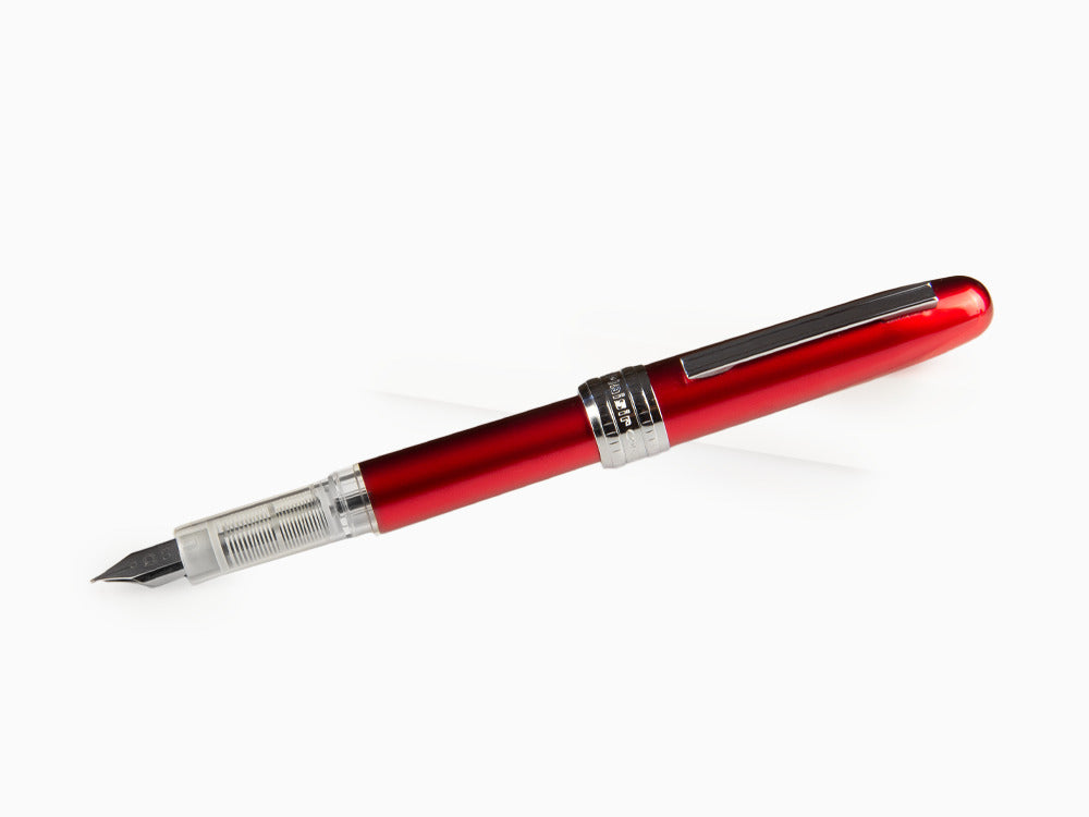 Platinum Plaisir Fountain Pen, Anodized aluminium, Red, PGB-1000-70