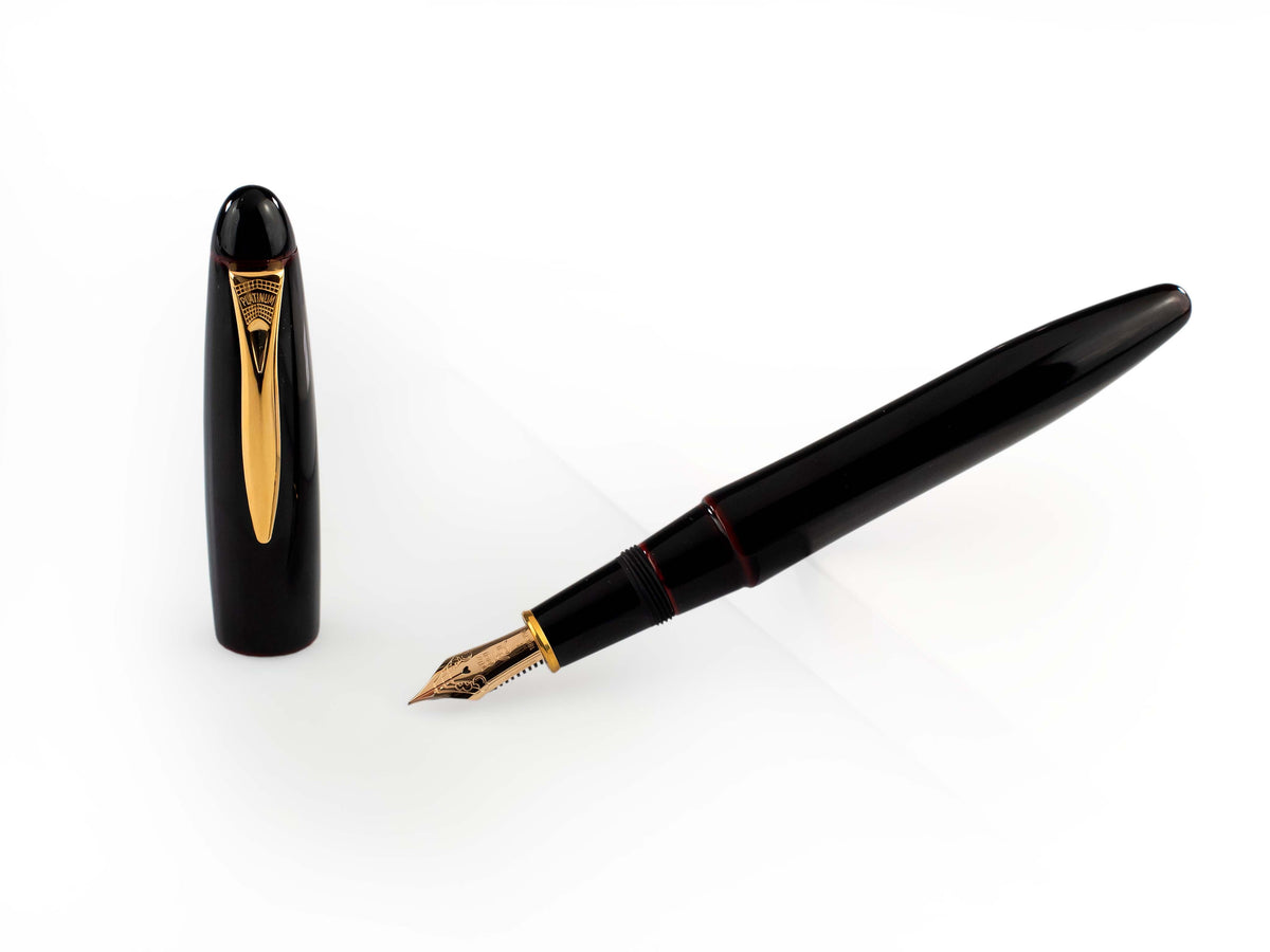 Platinum Izumo Fountain Pen, Red, Ebonite, Tamenuri PIZ-55000-28