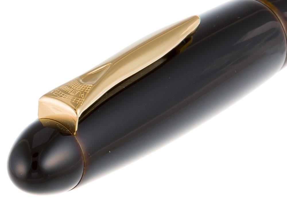 Platinum Izumo Fountain Pen, Yellow, Ebonite, Tamenuri PIZ-55000-30