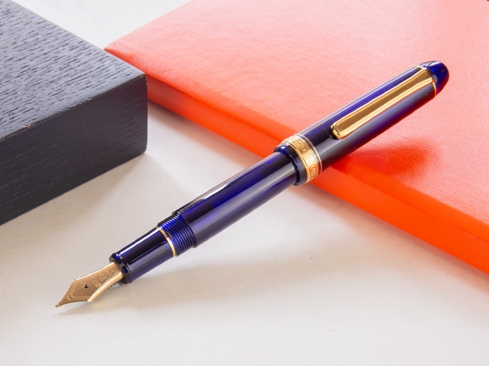 Platinum Century Chartres Blue Fountain Pen, Resin, PNB-15000A-51