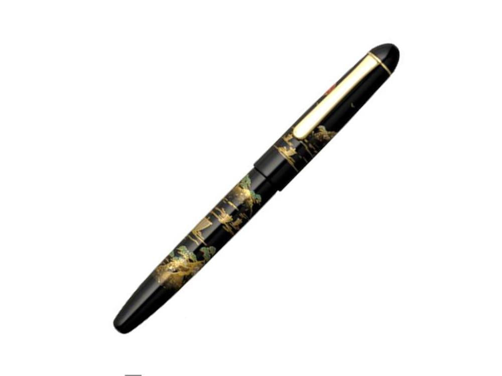 Platinum Urushi Maki-e Sansui Fountain Pen, Resin and urushi lacquer