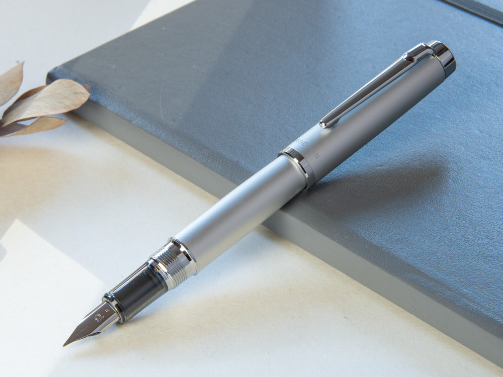 Platinum Procyon Satin Silver Fountain Pen, Aluminium, PNS-8000-79