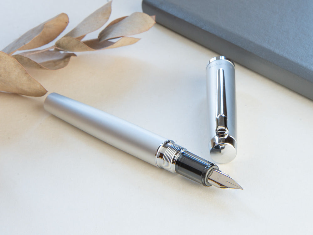 Platinum Procyon Satin Silver Fountain Pen, Aluminium, PNS-8000-79