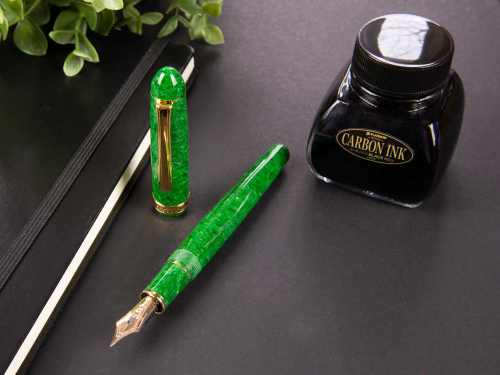 Platinum Celluloid Fountain Pen Jade -Gold Plated Trims- PTB-30000S-45