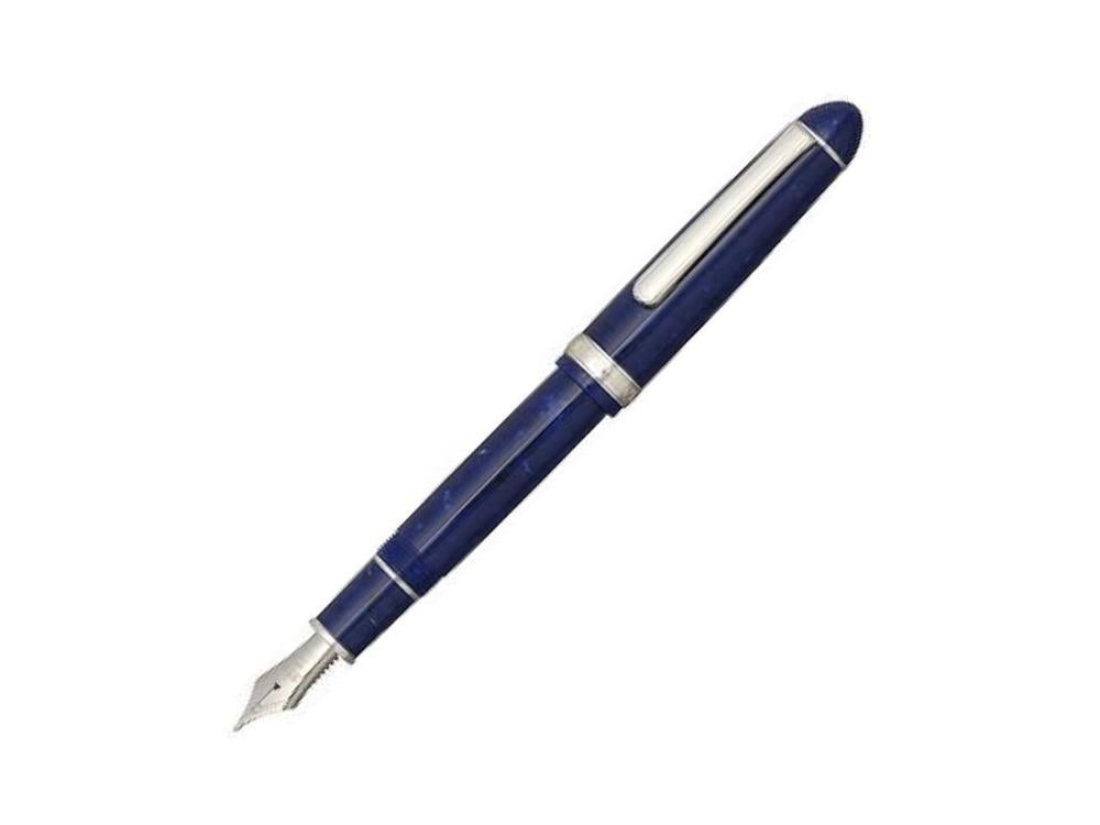 Platinum Celluloid Fountain Pen Midnight Ocean, Rhodium trim