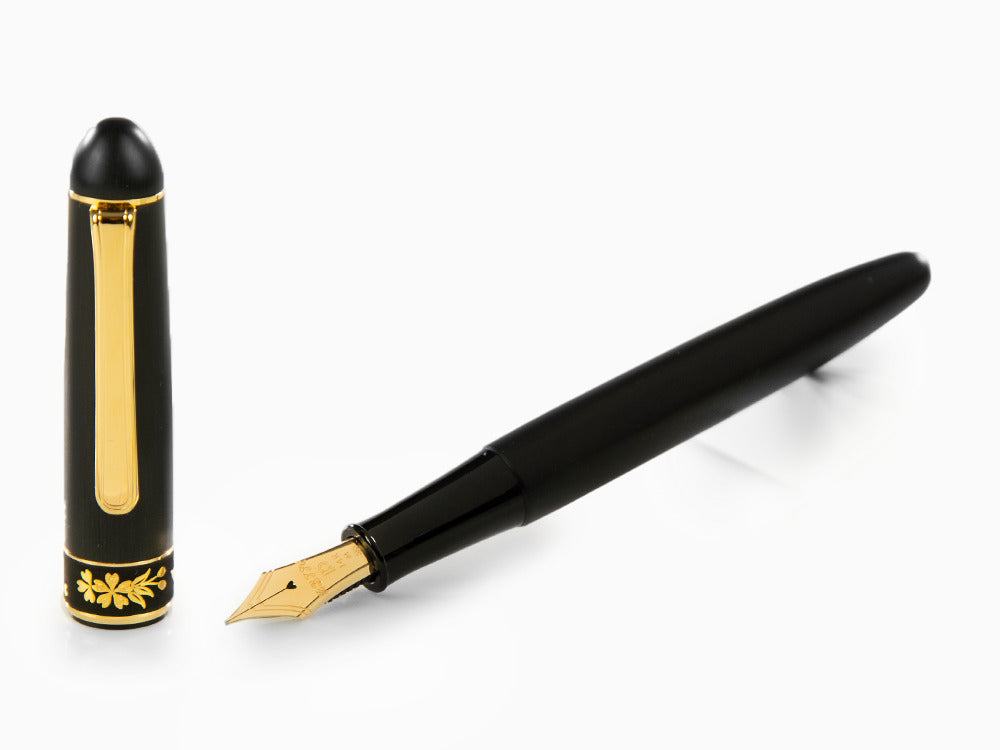 Platinum 3776 Pure Gold Zo-gan Fountain Pen, Resin, PTB-30000Z-96