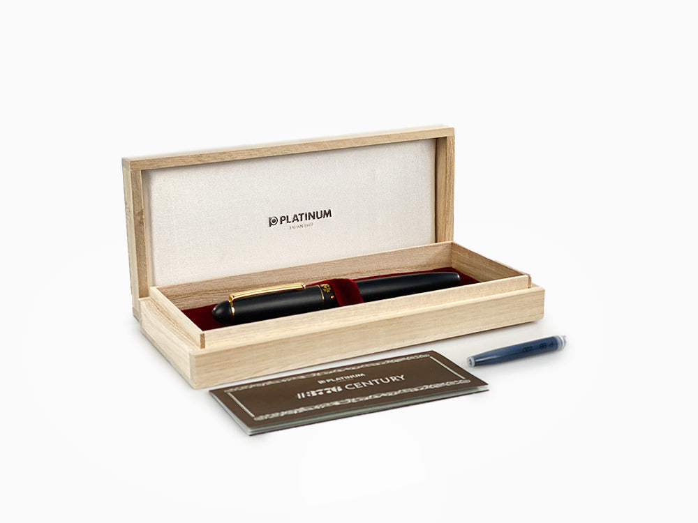 Platinum 3776 Pure Gold Zo-gan Fountain Pen, Resin, PTB-30000Z-96