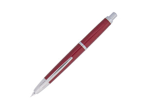 Pilot Capless Decimo Fountain Pen, Lacquer, Chrome, Red, FK-1500D-RH-RED