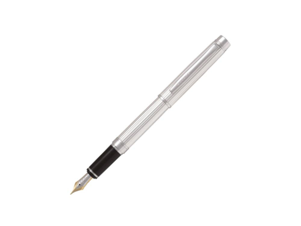 Pilot Grance Stripe Fountain Pen, Rhodium trim, Silver, FGNZ-35SS-GS